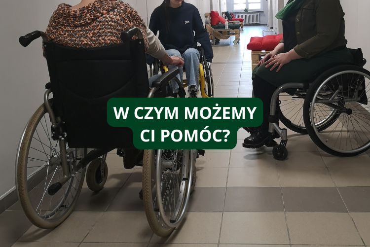 Zdjęcie trzech wózków inwalidzkich, na nich widoczne fragmenty osób