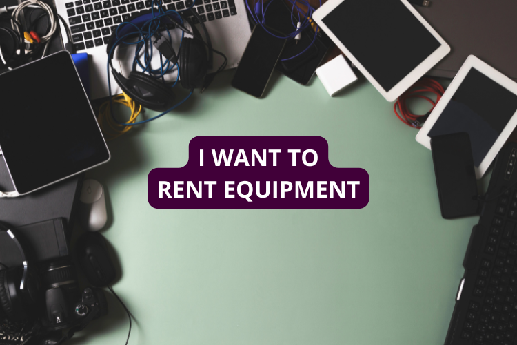 A photo of various pieces of equipment lying in a semicircle.